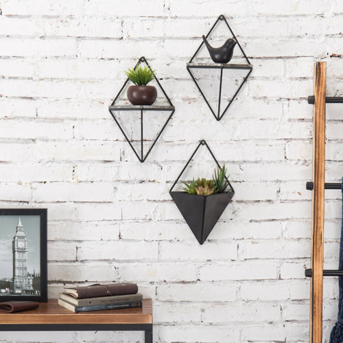 Gracie Oaks 3 Piece Shelf Wall Floating Shelf Wayfair